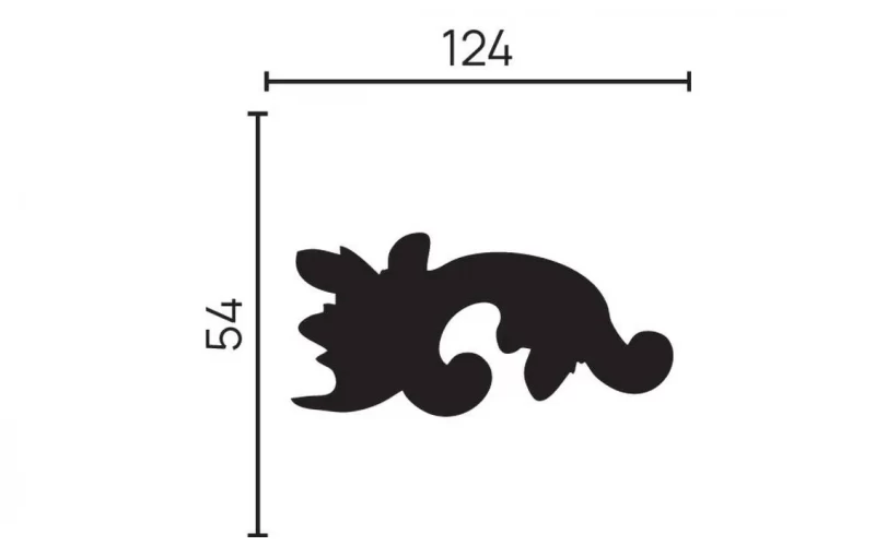 H1-157A LR Декоративный элемент (124х54х19.5мм) (пара) ДекорДизайн