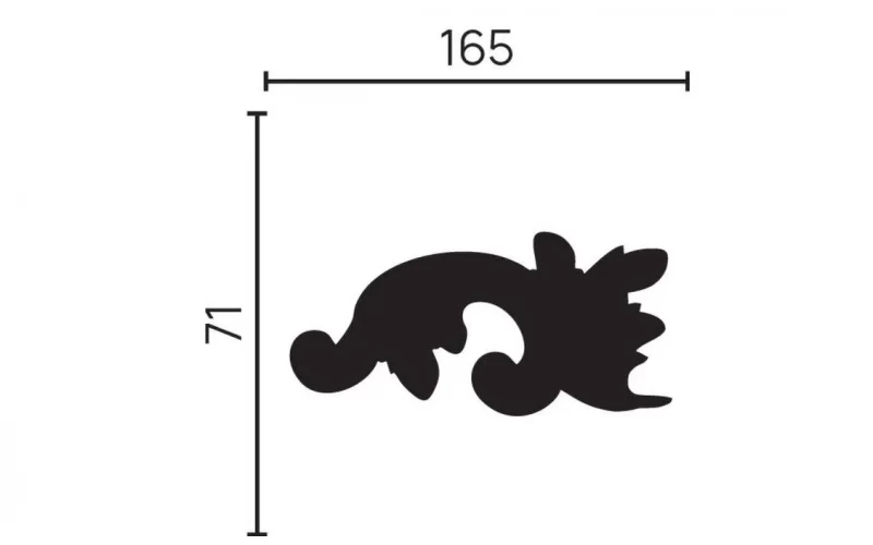 H1-DD301 LR Декоративный элемент (165х71х25мм) (пара) ДекорДизайн