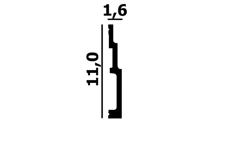 Лепной Декор Perfect Plus Плинтус напольный P109