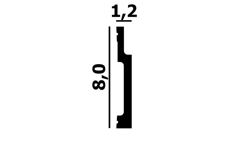 Лепной Декор Perfect Plus Плинтус напольный P116