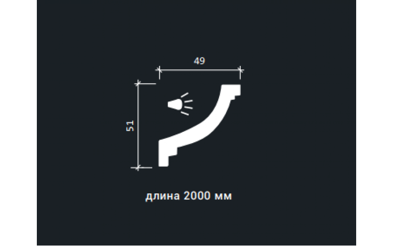 Европласт КАРНИЗ ГИБКИЙ 1.50.215