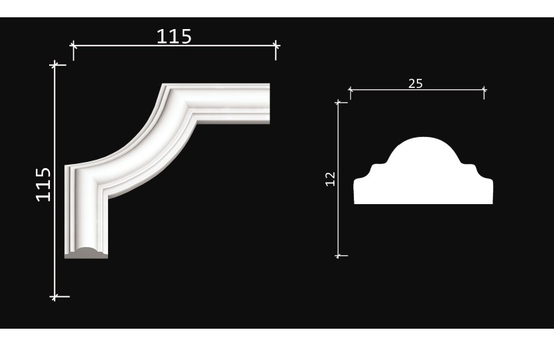 C1-DD35 Декоративный уголок гладкий ДекорДизайн