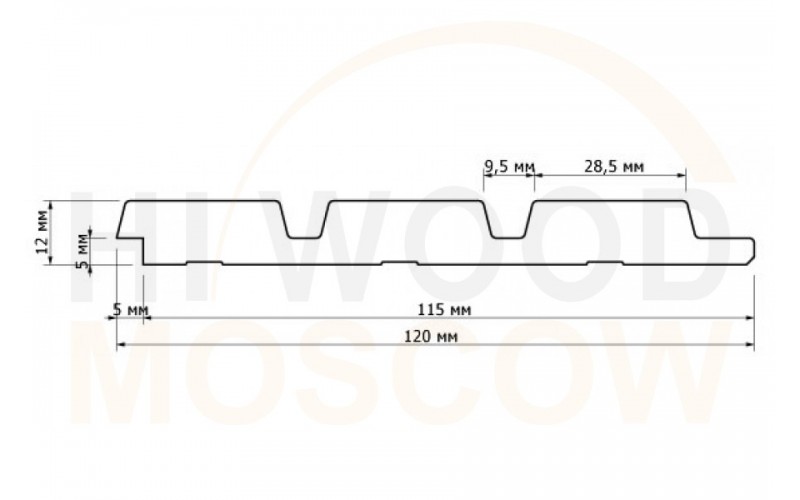 Панель HI WOOD LV124 BK114K