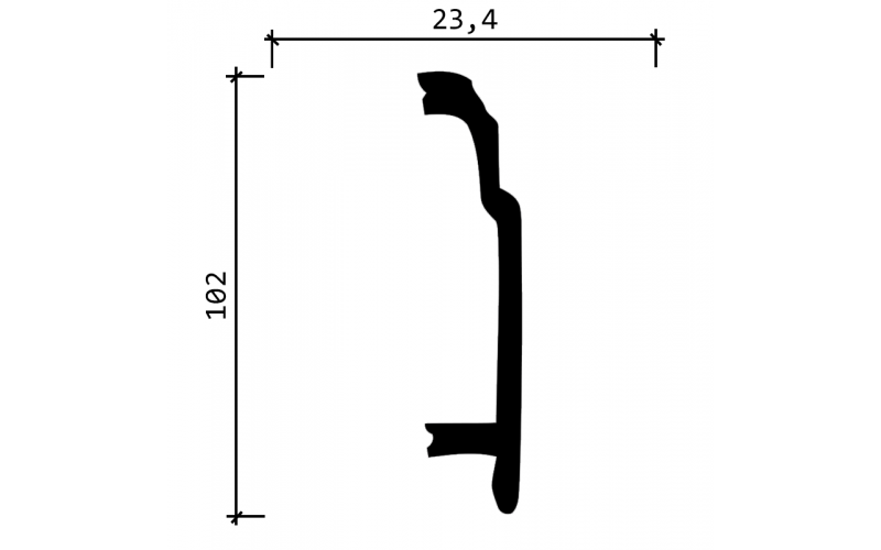 DD102 Плинтус широкий ДекорДизайн