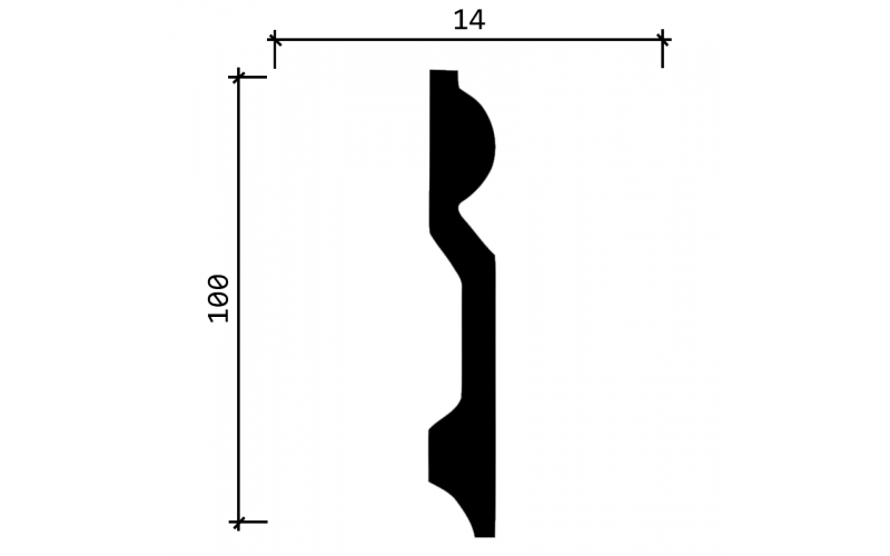 DD137 Плинтус широкий ДекорДизайн