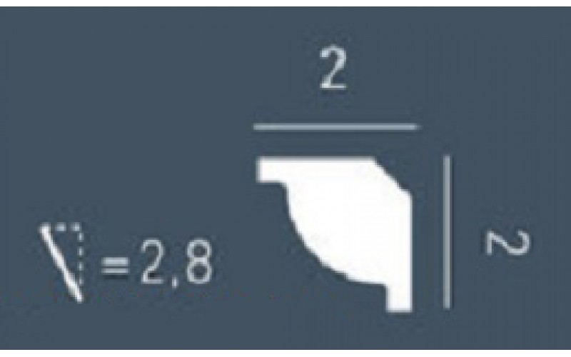 Карниз Orac CX132 / Плинтус напольный