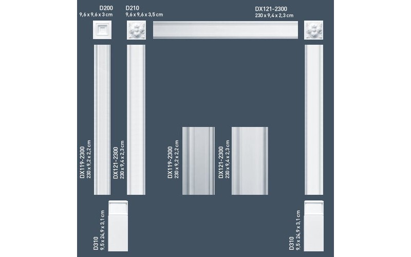 Обрамление дверей Orac D200 / Квадрат для обрамления дверных проемов