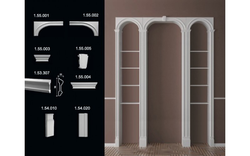 Обрамление арок Европласт 1.55.001 Лев.+ 1.55.002 Прав.(Пара)