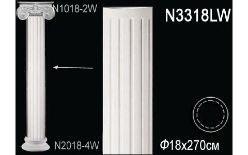 Комплект колонны Перфект на R18 см N1018-1W+N3318LW+N2018-4W