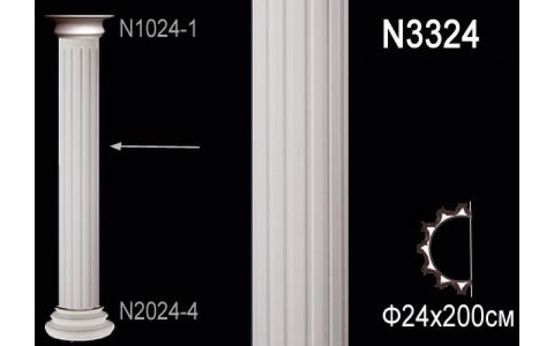 Лепной декор Perfect Полуколонна N2024-4