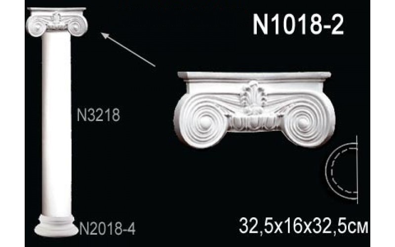 Лепной декор Perfect Полуколонна N1018-1