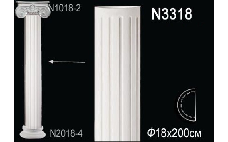 Лепной декор Perfect Полуколонна N1018-1