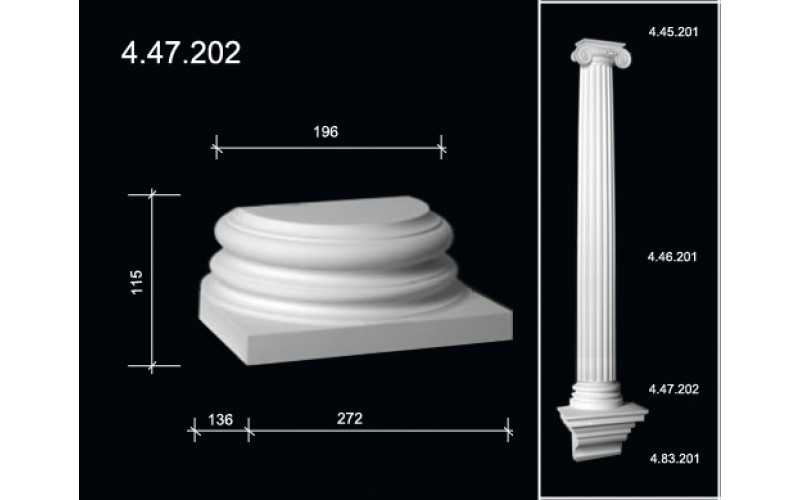 Комплект Полуколонна Европласт 4.45.201+4.46.201+4.47.201/4.47.202+4.83.201