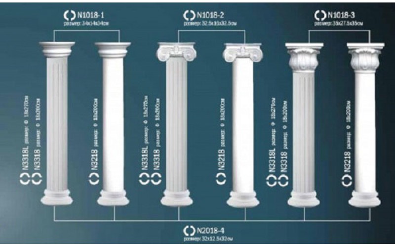 Комплект Полуколонны Перфект на R18 см N1018-1+N3218+N2018-4