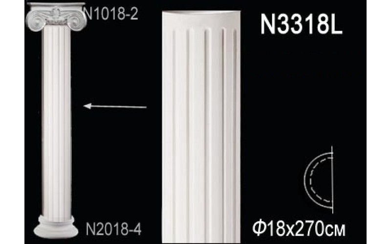 Комплект Полуколонны Перфект на R18 см N1018-1+N3318L+N2018-4