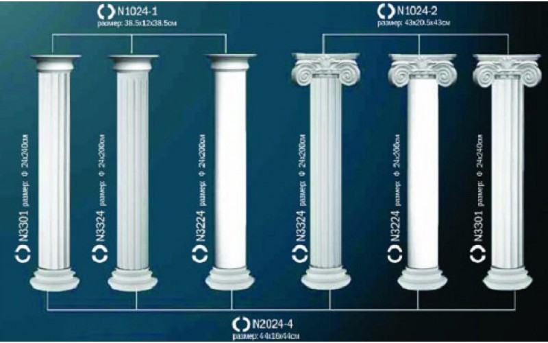 Комплект Полуколонны Перфект на R24 см N1024-2+N3224+N2024-4