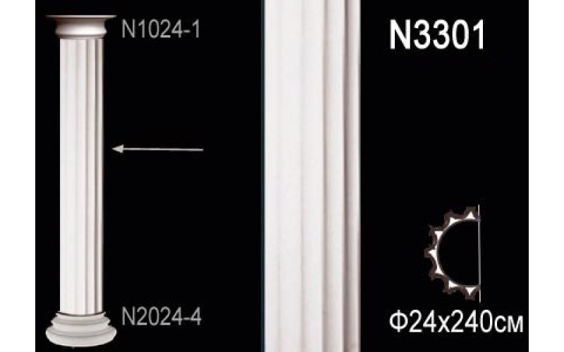 Лепной декор Perfect Полуколонна N3324