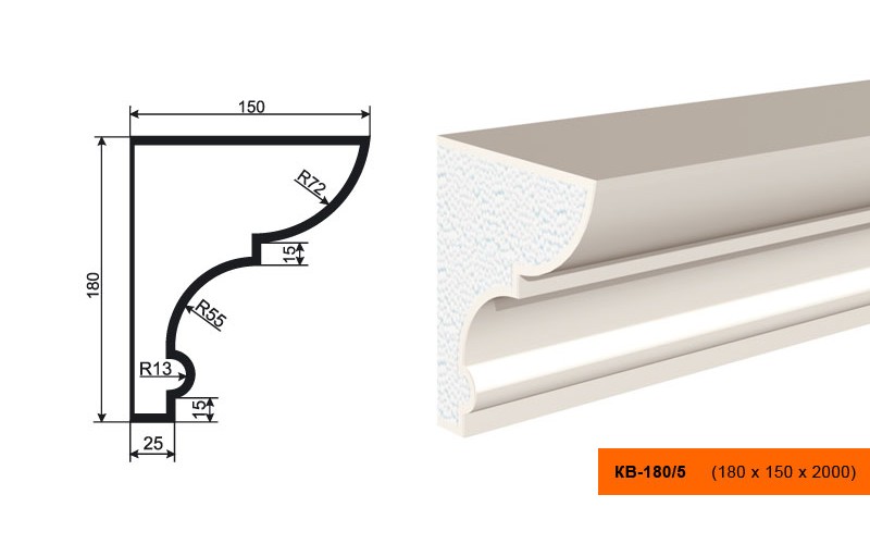 Карниз Lepninaplast КВ-180/5