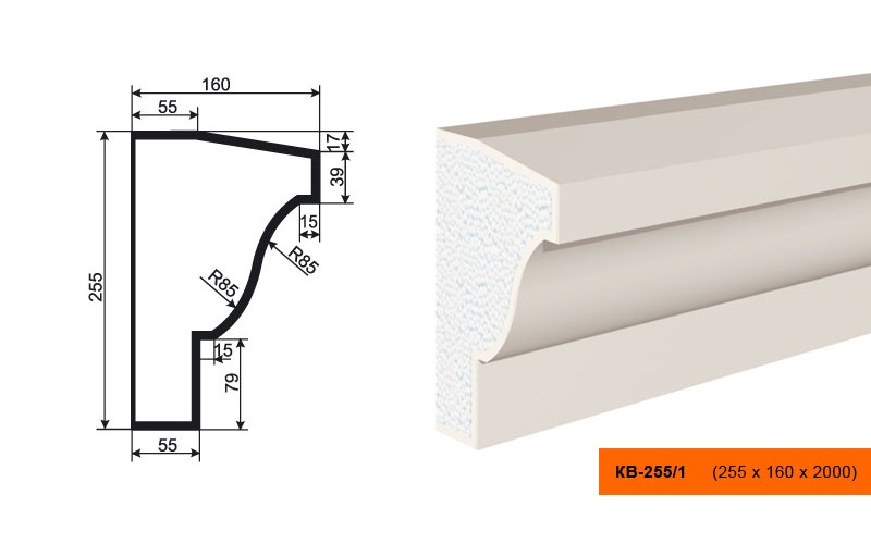 Карниз Lepninaplast КВ-255/1