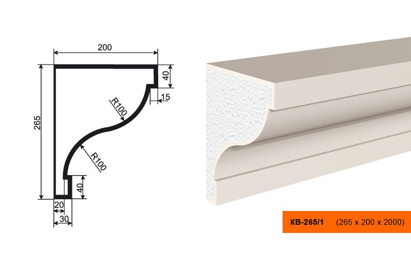Карниз Lepninaplast КВ-265/1