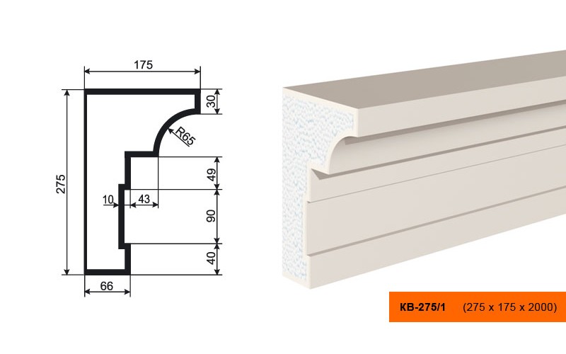 Карниз Lepninaplast КВ-275/1