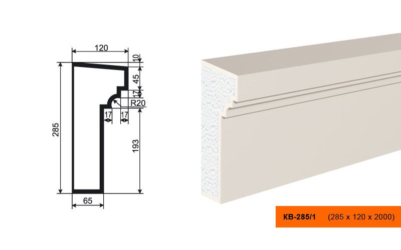 Карниз Lepninaplast КВ-285/1