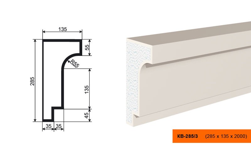 Карниз Lepninaplast КВ-285/3