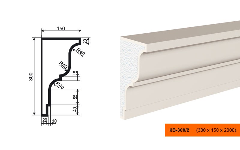 Карниз Lepninaplast КВ-300/2