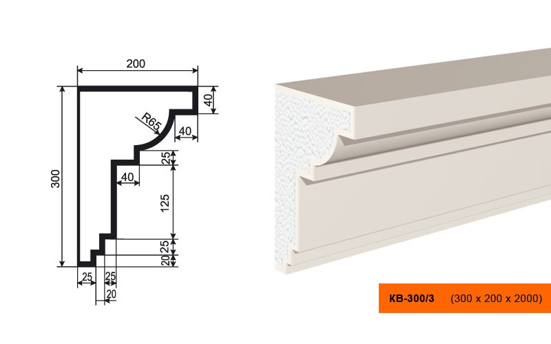 Карниз Lepninaplast КВ-300/3