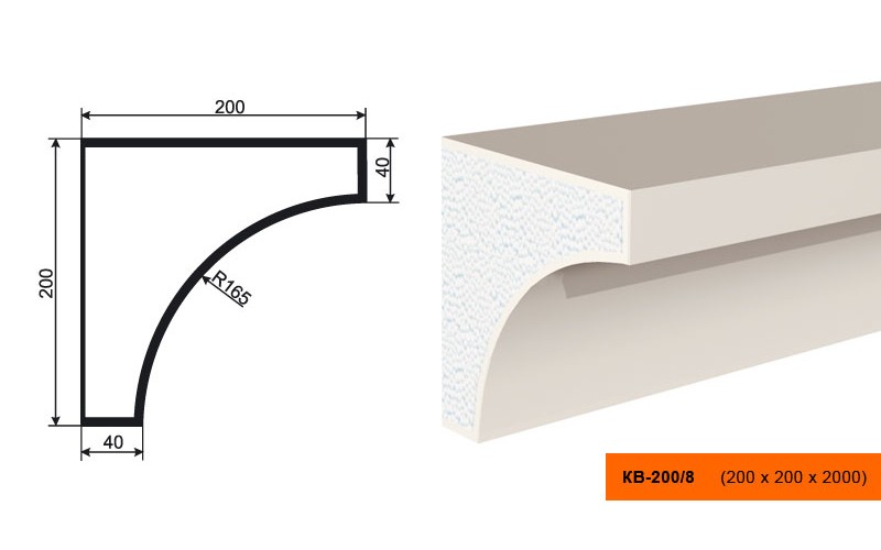 Карниз Lepninaplast КВ200/8