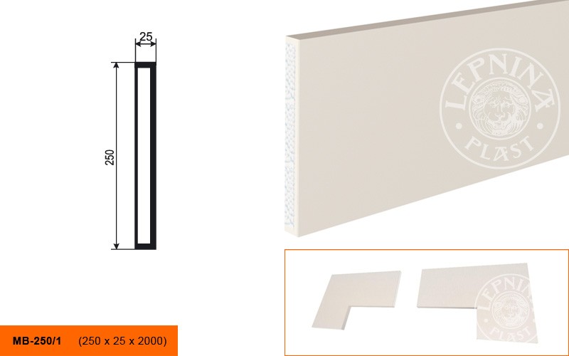 Молдинг фасадный Lepninaplast МВ-250/1