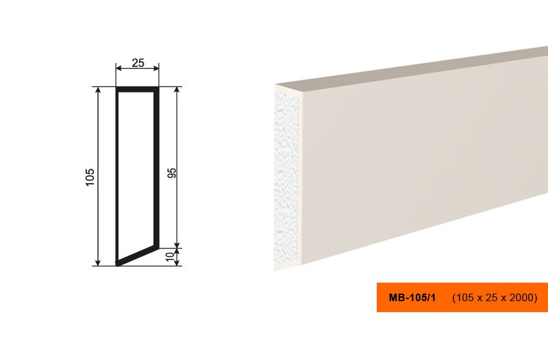 Молдинг фасадный Lepninaplast МВ-105/1