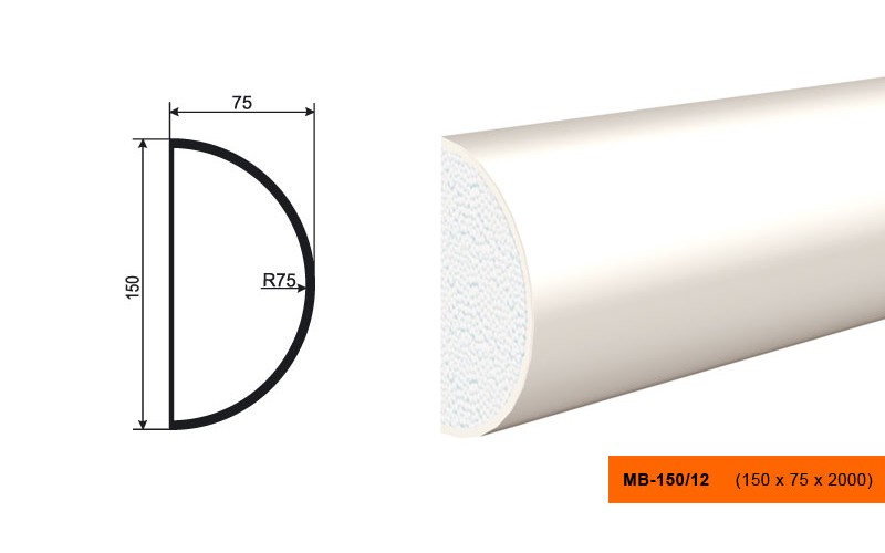 Молдинг фасадный Lepninaplast МВ-150/12