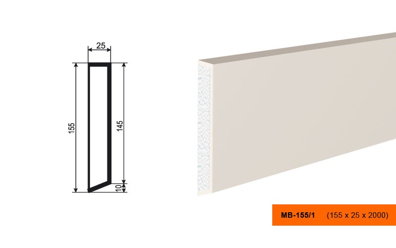 Молдинг фасадный Lepninaplast МВ155/1