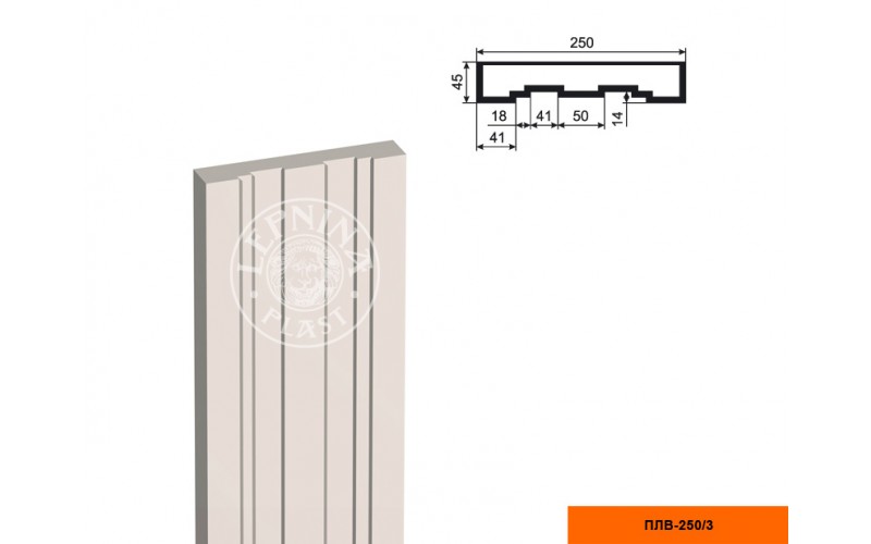 Пилястра составная (тело) Lepninaplast ПЛВ-250/3 2500