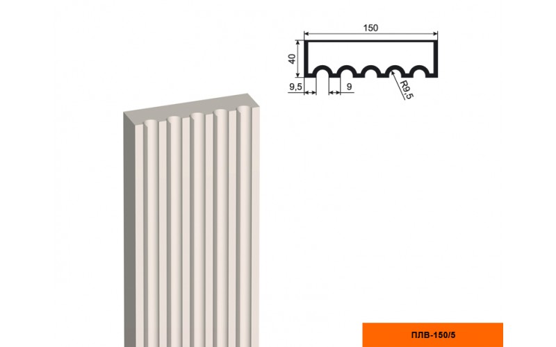 Пилястра составная Lepninaplast  ПЛВ-150/5